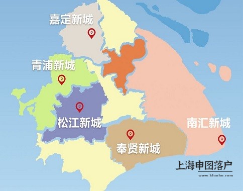2023年应届生落户上海政策中的“五大新城”、“南北地区重点转型地区”是指哪里？